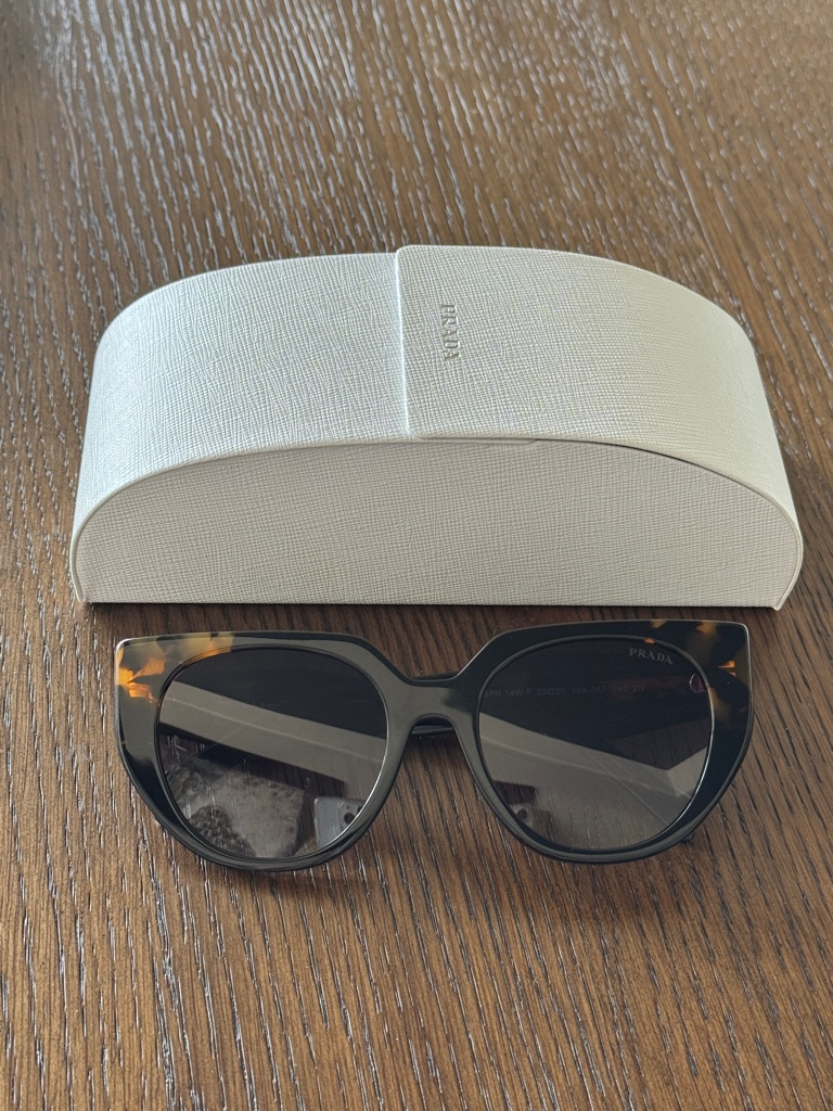 Prada Sunglasses Havana Dark Brown/Amber With Case
